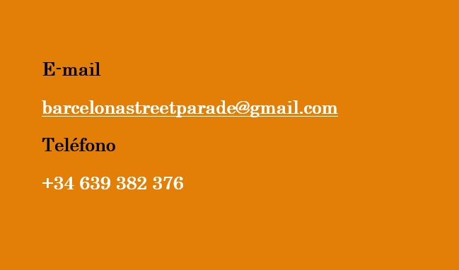 Información de contacto de Barcelona Street Parade